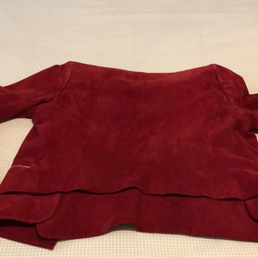 Sandro red suede jacket - Picture 8 of 8